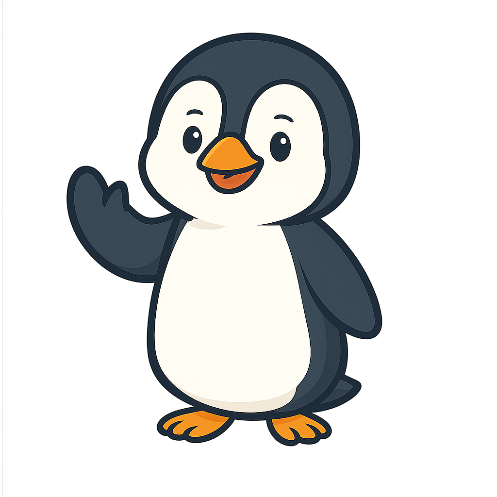 PDF Penguin waving